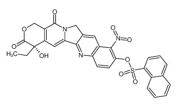 172917-95-2 spectrum, (S)-4-ethyl-4-hydroxy-10-nitro-3,14-dioxo-3,4,12,14-tetrahydro-1H-pyrano[3',4':6,7]indolizino[1,2-b]quinolin-9-yl naphthalene-1-sulfonate