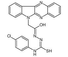 1-(4-chlorophenyl)-3-[(2-indolo[3,2-b]quinoxalin-6-ylacetyl)amino]thiourea 116989-62-9