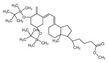 methyl (5R)-5-[(1R,3aS,4E,7aR)-4-[(2Z)-2-[(3R,5R)-3,5-bis[[tert-butyl(dimethyl)silyl]oxy]-2-methylidenecyclohexylidene]ethylidene]-7a-methyl-2,3,3a,5,6,7-hexahydro-1H-inden-1-yl]hexanoate 145372-43-6