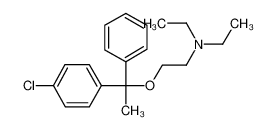 2-[1-(4-chlorophenyl)-1-phenylethoxy]-N,N-diethylethanamine 511-46-6