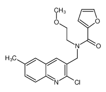 N-[(2-Chloro-6-methyl-3-quinolinyl)methyl]-N-(2-methoxyethyl)-2-f uramide 604781-55-7