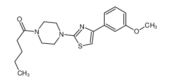 1-{4-[4-(3-Methoxyphenyl)-1,3-thiazol-2-yl]-1-piperazinyl}-1-pent anone 606088-53-3