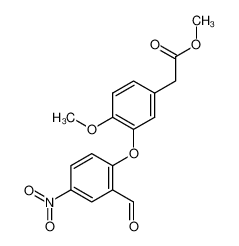 methyl 2-(3-(2-formyl-4-nitrophenoxy)-4-methoxyphenyl)acetate 1313757-47-9