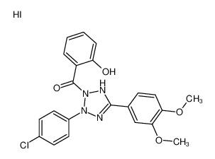 [3-(4-chlorophenyl)-5-(3,4-dimethoxyphenyl)-1H-tetrazol-1-ium-2-yl]-(2-hydroxyphenyl)methanone,iodide 89568-01-4