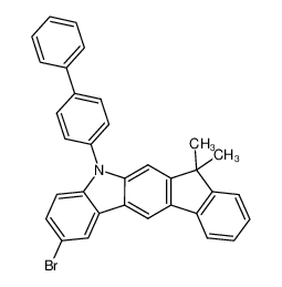 10-(biphenyl-4-yl)-7-bromo-12,12-dimethyl-10,12-dihydroindeno[2,1-b]carbazole 1257248-18-2