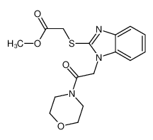 Methyl ({1-[2-(4-morpholinyl)-2-oxoethyl]-1H-benzimidazol-2-yl}su lfanyl)acetate 606110-73-0