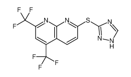 7-(1H-1,2,4-Triazol-5-ylsulfanyl)-2,4-bis(trifluoromethyl)-1,8-na phthyridine 303151-91-9