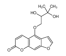 4-(2,3-dihydroxy-3-methylbutoxy)furo[3,2-g]chromen-7-one 24724-52-5