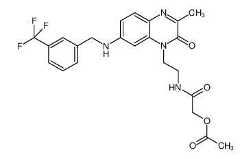 1018675-34-7 {2-[3-methyl-2-oxo-7-(3-trifluoromethyl-benzylamino)-2H-quinoxalin-1-yl]-ethylcarbamoyl}-methyl acetate