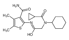 2-{[N-Cyclohexyl-N-(cyclopropylcarbonyl)glycyl]amino}-4,5-dimethy l-3-thiophenecarboxamide