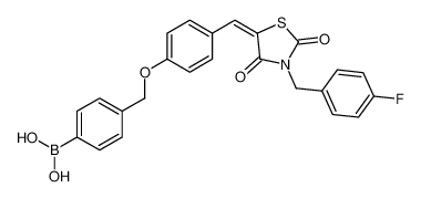 [4-[[4-[(Z)-[3-[(4-fluorophenyl)methyl]-2,4-dioxo-1,3-thiazolidin-5-ylidene]methyl]phenoxy]methyl]phenyl]boronic acid 1229652-21-4