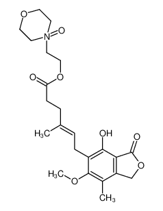 2-(4-oxidomorpholin-4-ium-4-yl)ethyl (E)-6-(4-hydroxy-6-methoxy-7-methyl-3-oxo-1H-2-benzofuran-5-yl)-4-methylhex-4-enoate 224052-51-1