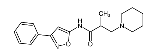 2-methyl-N-(3-phenyl-1,2-oxazol-5-yl)-3-piperidin-1-ylpropanamide 86683-56-9