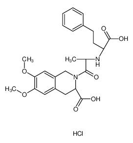 (3S)-2-[(2S)-2-[[(1S)-1-carboxy-3-phenylpropyl]amino]propanoyl]-6,7-dimethoxy-3,4-dihydro-1H-isoquinoline-3-carboxylic acid,hydrochloride 82586-57-0