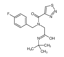 N-(4-Fluorobenzyl)-N-{2-[(2-methyl-2-propanyl)amino]-2-oxoethyl}- 1,2,3-thiadiazole-4-carboxamide 606115-77-9