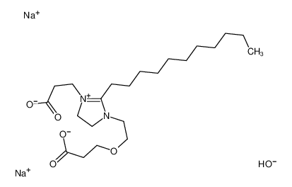 Sodium hydroxide 3-{3-[2-(2-carboxylatoethoxy)ethyl]-2-undecyl-4, 5-dihydro-1H-imidazol-3-ium-1-yl}propanoate (2:1:1) 68610-43-5