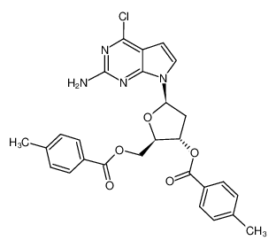 104291-20-5 2-amino-4-chloro-7-[2-deoxy-3',5'-di-O-(p-toluoyl)-β-D-erythro-pentofuranosyl]-3,7-dihydro-4H-pyrrolo[2,3-d]pyrimidine