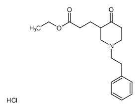 130820-32-5 ethyl 3-(4-oxo-1-(2-phenylethyl)-3-piperidinyl)propionate hydrochloride