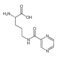 (2S)-2-amino-5-(pyrazine-2-carbonylamino)pentanoic acid 201047-84-9