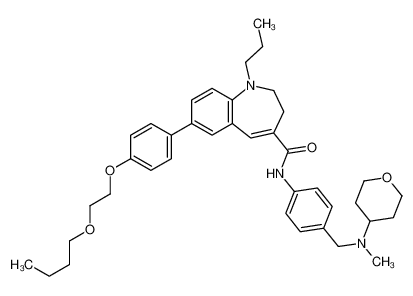 313740-83-9 7-[4-(2-butoxyethoxy)phenyl]-N-[4-[[methyl(oxan-4-yl)amino]methyl]phenyl]-1-propyl-2,3-dihydro-1-benzazepine-4-carboxamide