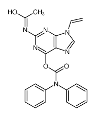 2-(乙酰氨基)-9-乙烯基-9H-嘌呤-6-二苯氨基甲酸酯