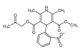 3-O-methyl 5-O-(2-oxopropyl) 2,6-dimethyl-4-(2-nitrophenyl)-1,4-dihydropyridine-3,5-dicarboxylate 86780-90-7