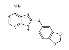 8-(benzo[1,3]dioxol-5-ylsulfanyl)adenine 873436-88-5