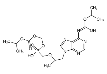 [(2R)-1-[6-(propan-2-yloxycarbonylamino)purin-9-yl]propan-2-yl]oxymethyl-(propan-2-yloxycarbonyloxymethoxy)phosphinic acid 1244022-56-7