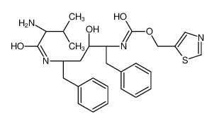 1,3-thiazol-5-ylmethyl N-[(2S,3S,5S)-5-[[(2S)-2-amino-3-methylbutanoyl]amino]-3-hydroxy-1,6-diphenylhexan-2-yl]carbamate