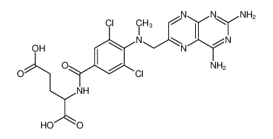 (2S)-2-[[3,5-dichloro-4-[(2,4-diaminopteridin-6-yl)methyl-methylamino]benzoyl]amino]pentanedioic acid 528-74-5