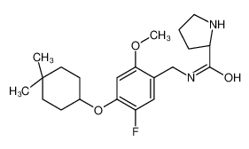 (2S)-N-[[4-(4,4-dimethylcyclohexyl)oxy-5-fluoro-2-methoxyphenyl]methyl]pyrrolidine-2-carboxamide