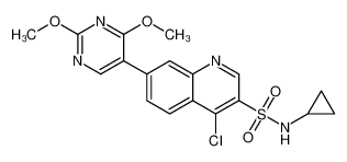 1445880-62-5 spectrum, 4-chloro-N-cyclopropyl-7-(2,4-dimethoxypyrimidin-5-yl)quinoline-3-sulfonamide