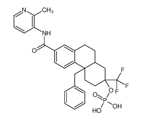 [(2R,4aS,10aR)-4a-benzyl-7-[(2-methylpyridin-3-yl)carbamoyl]-2-(trifluoromethyl)-1,3,4,9,10,10a-hexahydrophenanthren-2-yl] dihydrogen phosphate 1044535-58-1