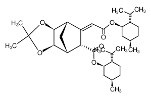 163015-24-5 (1S,2S,6R,7R,8R)-9-[1-((1R,2S,5R)-2-Isopropyl-5-methyl-cyclohexyloxycarbonyl)-meth-(Z)-ylidene]-4,4-dimethyl-3,5-dioxa-tricyclo[5.2.1.02,6]decane-8-carboxylic acid (1R,2S,5R)-2-isopropyl-5-methyl-cyclohexyl ester