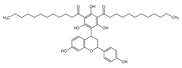 1-[3-dodecanoyl-2,4,6-trihydroxy-5-[7-hydroxy-2-(4-hydroxyphenyl)-3,4-dihydro-2H-chromen-4-yl]phenyl]dodecan-1-one
