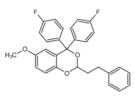 1275596-77-4 4,4-bis(4-fluoro-phenyl)-6-methoxy-2-phenethyl-4H-benzo[1,3]dioxine