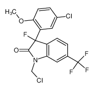 3-(5-chloro-2-methoxy-phenyl)-1-chloromethyl-3-fluoro-6-trifluoromethyl-1,3-dihydro-indol-2-one 607740-73-8