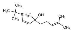 86254-75-3 (Z)-1-(tert-butylthio)-3,7-dimethylocta-1,6-dien-3-ol