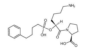 1-[6-amino-2-[hydroxy(4-phenylbutyl)phosphoryl]oxyhexanoyl]pyrrolidine-2-carboxylic acid 111223-26-8