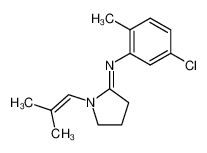 5-chloro-2-methyl-N-(1-(2-methylprop-1-en-1-yl)pyrrolidin-2-ylidene)aniline 37420-69-2