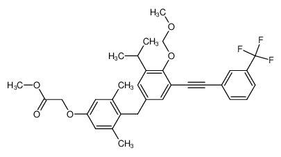 851227-30-0 {4-[3-isopropyl-4-methoxymethoxy-5-(3-trifluoromethylphenylethynyl)benzyl]-3,5-dimethylphenoxy}acetic acid methyl ester