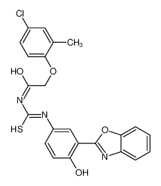 N-[[[3-(2-苯并恶唑基)-4-羟基苯基]氨基]硫代甲酰]-2-(4-氯-2-甲基苯氧基)-乙酰胺