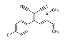 2-(4-溴苯基)-4,4-二(甲硫)-1,3-丁二烯-1,1-二甲腈