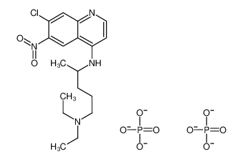 4-N-(7-chloro-6-nitroquinolin-4-yl)-1-N,1-N-diethylpentane-1,4-diamine,phosphono dihydrogen phosphate 102259-64-3