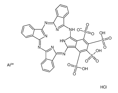 monoaluminum(III) mono((7E,14E,21E)-1,2,3-tris(sulfo)-6H,29H-phthalocyanine-4-sulfonate) hydrochloride 104469-80-9