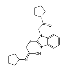 N-Cyclopentyl-2-({1-[2-oxo-2-(1-pyrrolidinyl)ethyl]-1H-benzimidaz ol-2-yl}sulfanyl)acetamide 606109-61-9