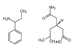 1385049-51-3 spectrum, R-(-)-3-(carbamoylmethyl)-5-methylhexanoic acid 1-phenylpropylamine salt