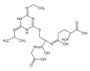 (2S)-2-amino-5-[[(2R)-1-(carboxymethylamino)-3-[[4-(ethylamino)-6-(propan-2-ylamino)-1,3,5-triazin-2-yl]sulfanyl]-1-oxopropan-2-yl]amino]-5-oxopentanoic acid 24429-05-8