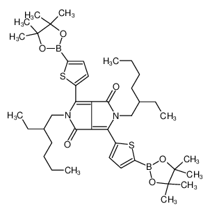 2,5-bis(2-ethylhexyl)-1,4-bis[5-(4,4,5,5-tetramethyl-1,3,2-dioxaborolan-2-yl)thiophen-2-yl]pyrrolo[3,4-c]pyrrole-3,6-dione 1269004-46-7