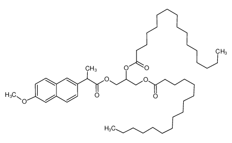 38835-20-0 Hexadecanoic acid 1-hexadecanoyloxymethyl-2-[2-(6-methoxy-naphthalen-2-yl)-propionyloxy]-ethyl ester